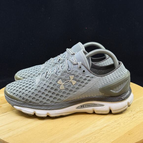 Under Armour SpeedForm Gemini 2 Womens Size 9 Gray Running Shoes Sneakers - Picture 7 of 9